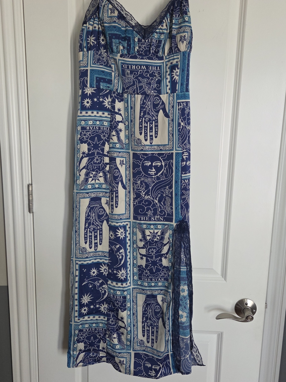 Urban Outfitters Navy & White Tarot Print Dress